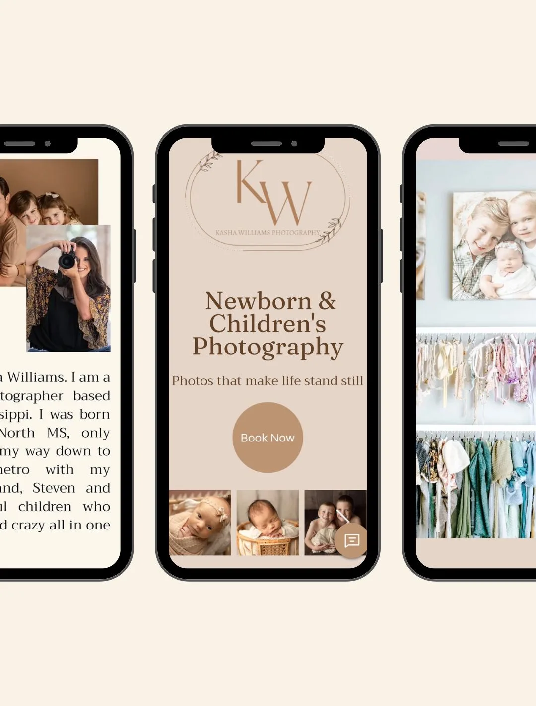 Custom website design — Kasha Williams Photography