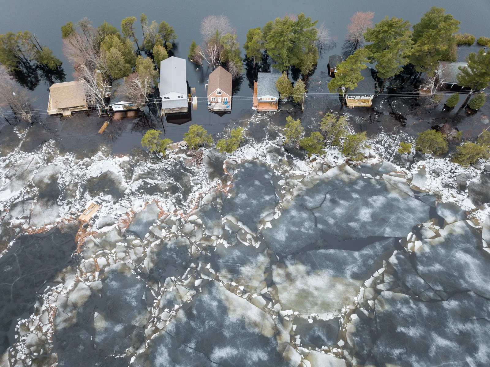 Aerial View of Flood